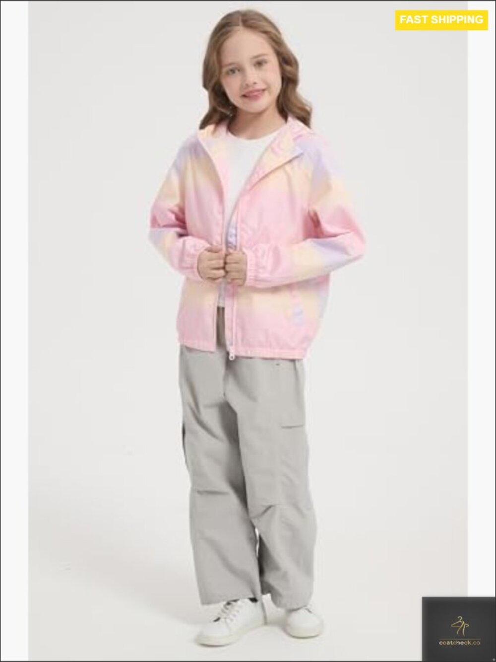 Kids Lightweight Hooded Rain Jacket Waterproof Windbreaker Outdoor Play School - Picture 6 of 7